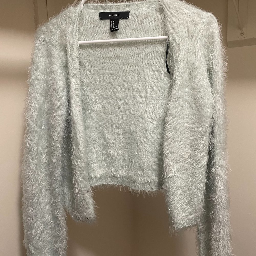 Light Teal Forever 21 Cardigan - Size Medium